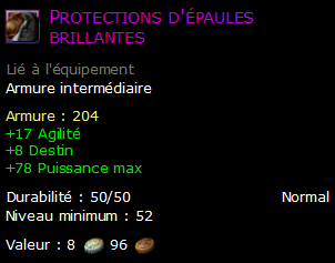 Protections d'épaules brillantes