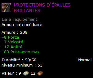 Protections d'épaules brillantes