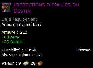 Protections d'épaules du Destin