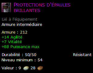 Protections d'épaules brillantes