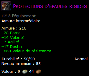 Protections d'épaules rigides