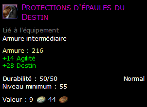 Protections d'épaules du Destin