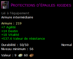 Protections d'épaules rigides