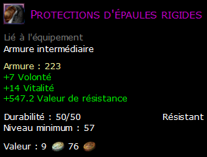 Protections d'épaules rigides