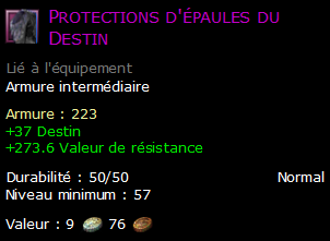 Protections d'épaules du Destin