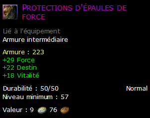 Protections d'épaules de force