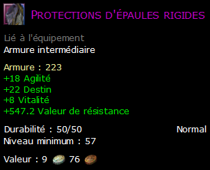 Protections d'épaules rigides