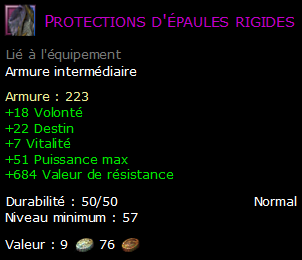 Protections d'épaules rigides