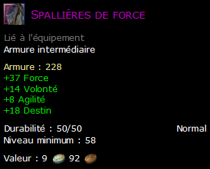 Spallières de force