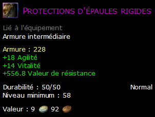 Protections d'épaules rigides