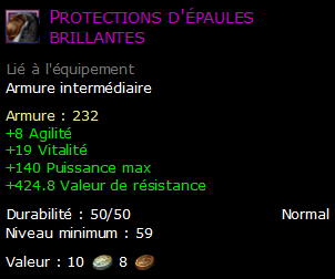 Protections d'épaules brillantes