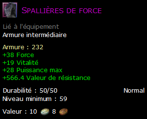 Spallières de force