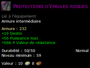 Protections d'épaules rigides