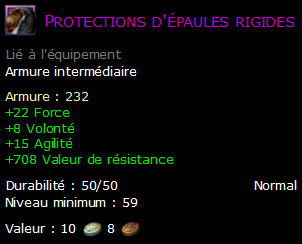 Protections d'épaules rigides