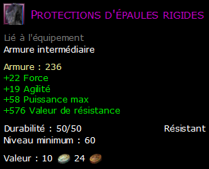 Protections d'épaules rigides