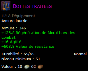 Bottes traitées