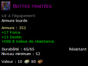 Bottes traitées