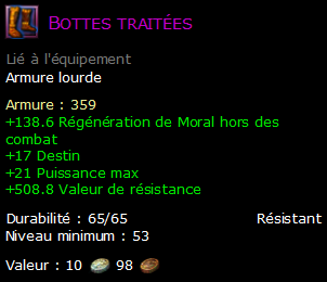 Bottes traitées