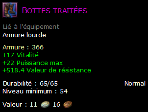 Bottes traitées