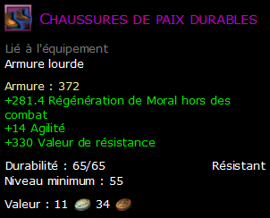 Chaussures de paix durables