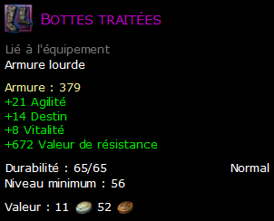 Bottes traitées