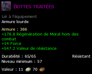 Bottes traitées