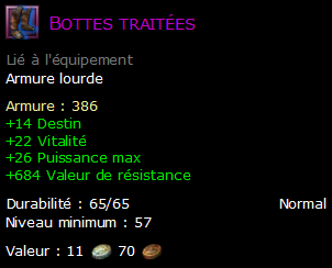 Bottes traitées