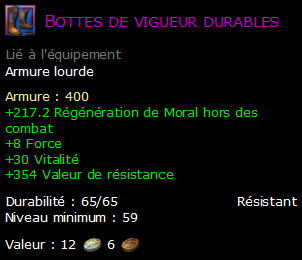 Bottes de vigueur durables