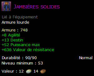 Jambières solides