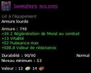 Jambières solides