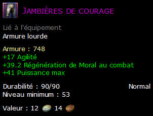 Jambières de courage