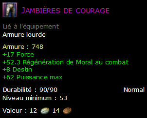 Jambières de courage