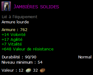 Jambières solides