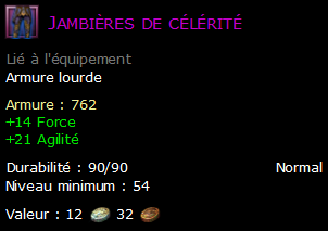 Jambières de célérité