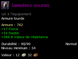 Jambières solides