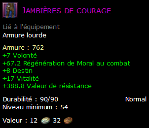 Jambières de courage