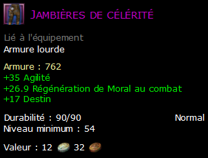 Jambières de célérité