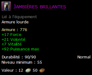 Jambières brillantes