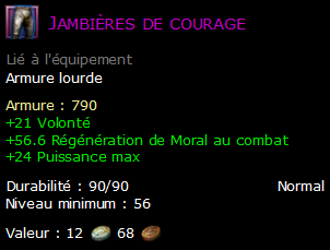 Jambières de courage