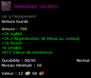 Jambières solides