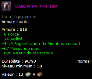 Jambières solides