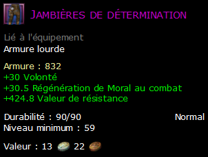 Jambières de détermination