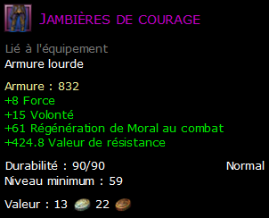 Jambières de courage