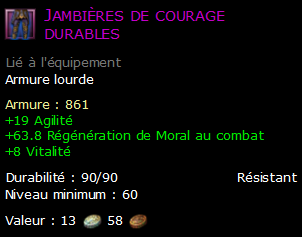 Jambières de courage durables