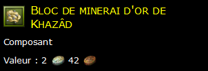 Bloc de minerai d'or de Khazâd