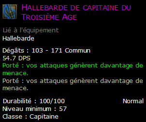 Hallebarde de capitaine du Troisième Age