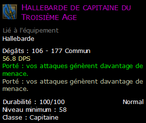 Hallebarde de capitaine du Troisième Age