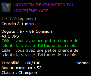 Gourdin de champion du Troisième Age