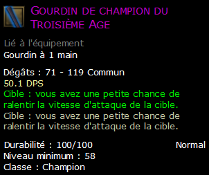 Gourdin de champion du Troisième Age