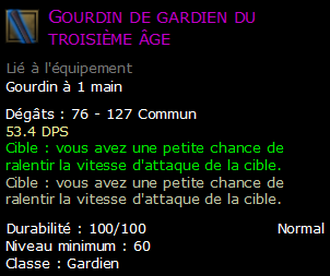 Gourdin de gardien du troisième âge